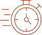 Chronomètre rapide : optimisation et urgence du temps. Icône de chronomètre en mouvement (couleur ocre), représentant la rapidité, la livraison urgente ou l'optimisation du temps.